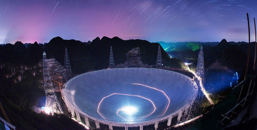 Telescope FAST in night
